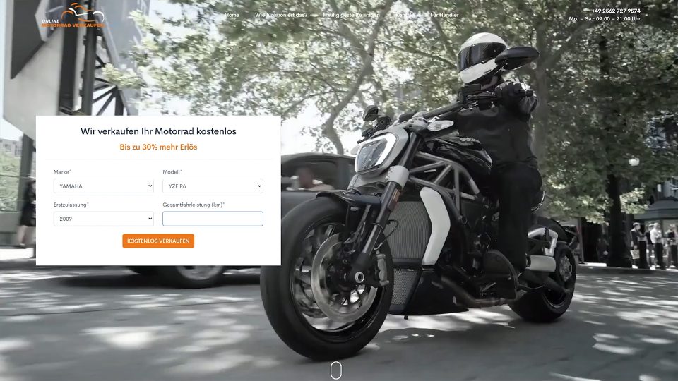 Online Motorrad Verkaufen